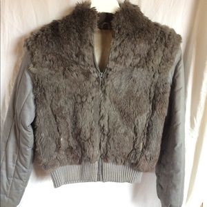 Rabbit fur coat